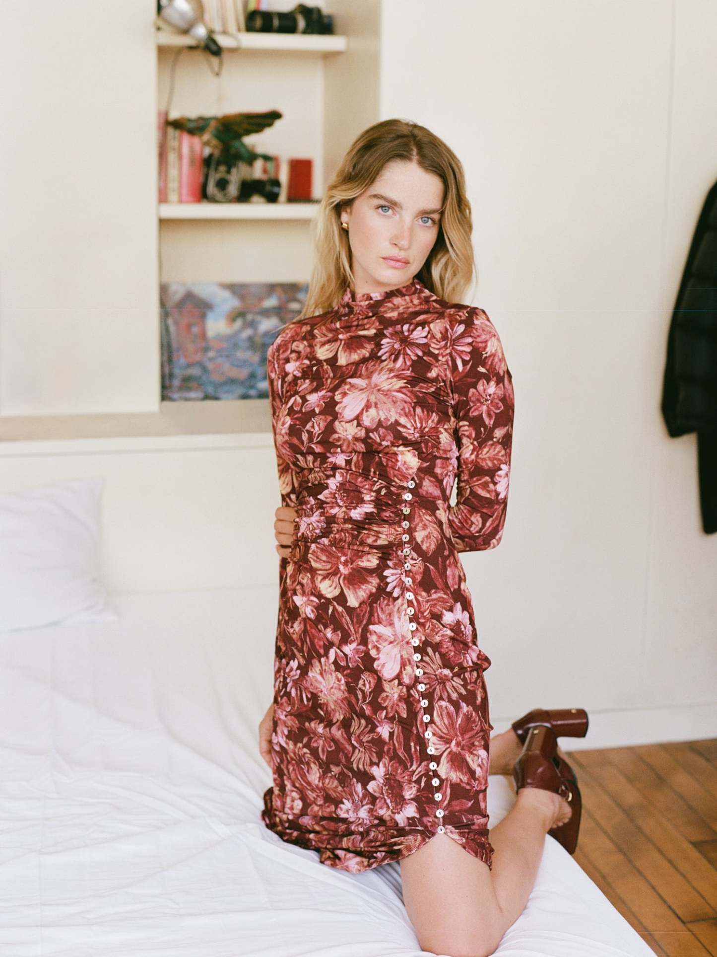 Robe CLOTHILDA - JARDINDORE BORDEAUX