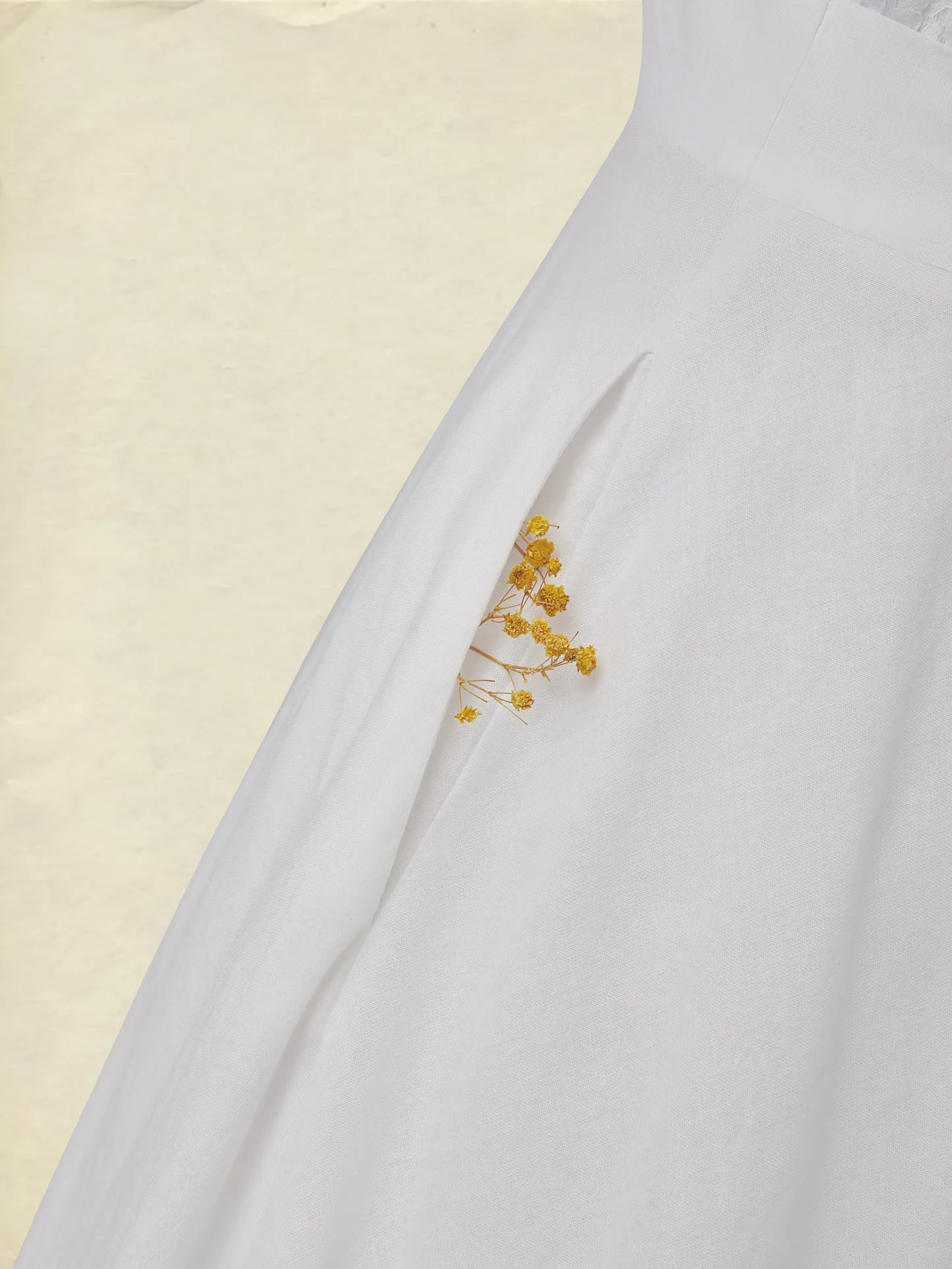 Midi Cotton Dress, Short Sleeves, Plain, Lace, Vacation, Vintage, White - White