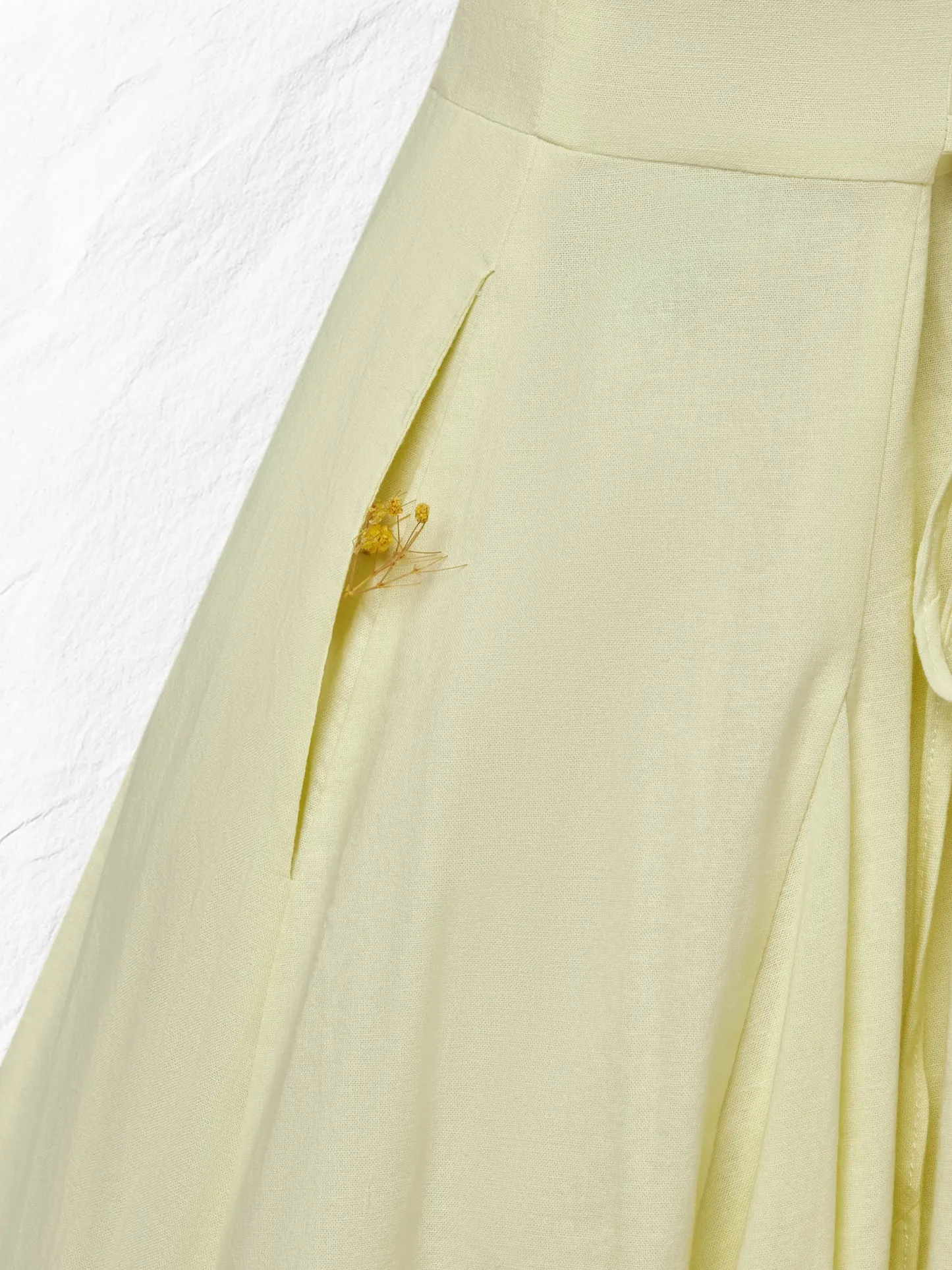 Maxi Linen Dress , Short Sleeves, Square Neck, Plain, Vacation, French Vintage, Light Yellow - Light Yellow