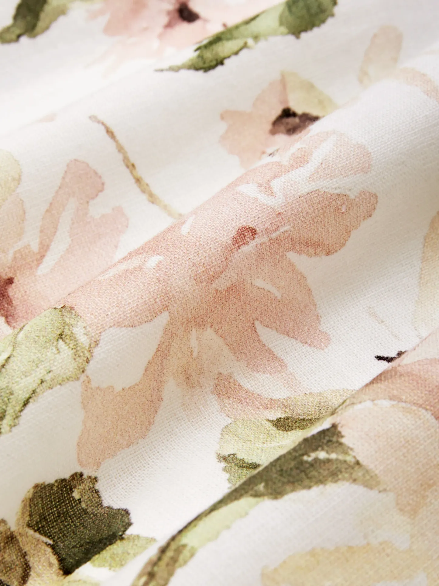 Maxi Linen Dress, Shawl Collar, Button Down, Cottagecore, Sleeveless, Linen Blend, White, plant print - White