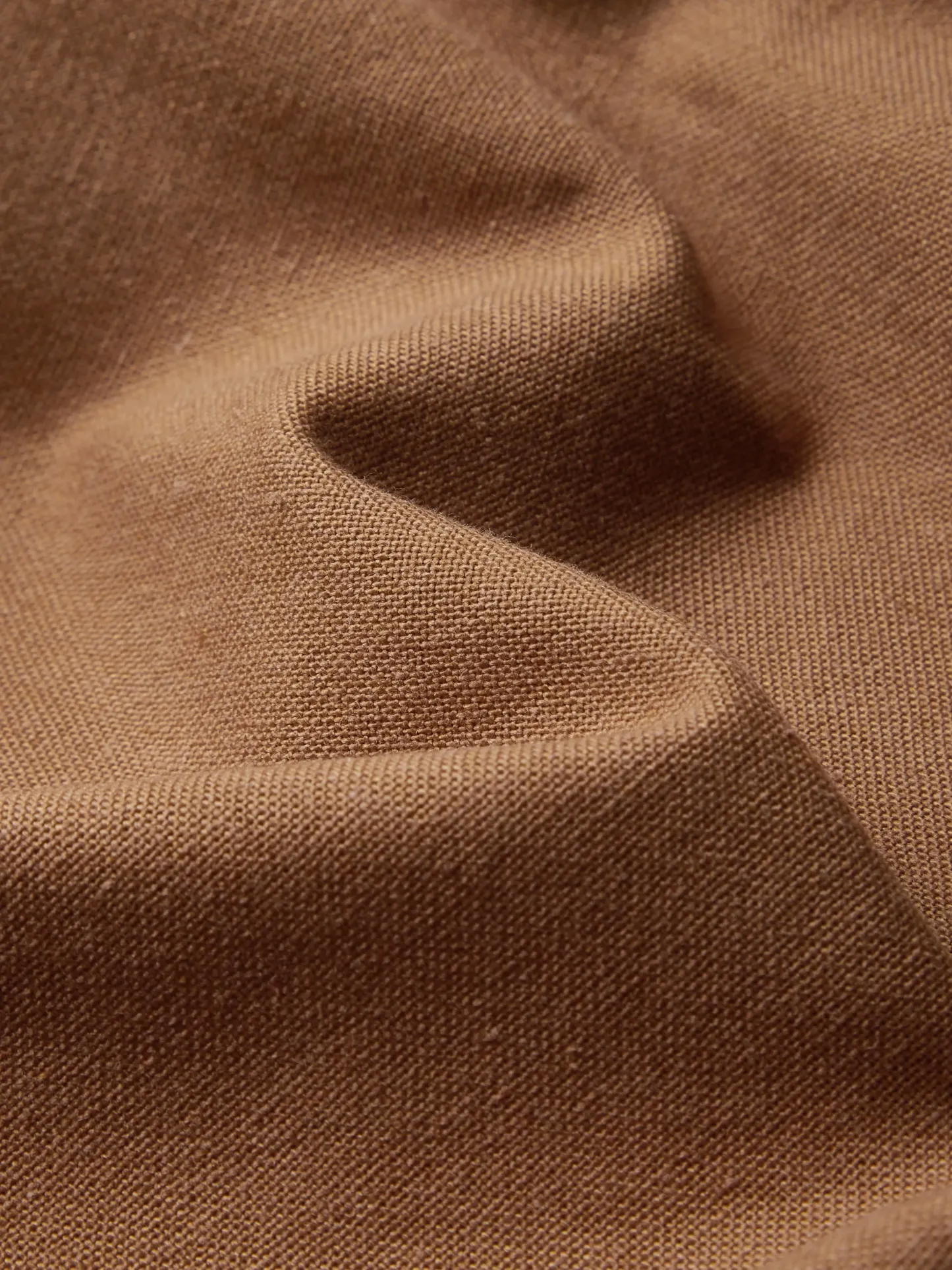 Maxi Linen Dress Set & Shirt, Long Sleeves, Shawl Collar, Plain, Button Design, French Vintage, Light Brown - Light Brown