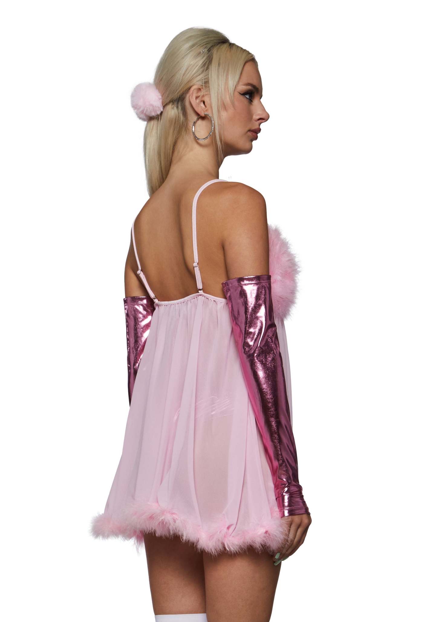 Fembot Babe Costume - Pink - PINK
