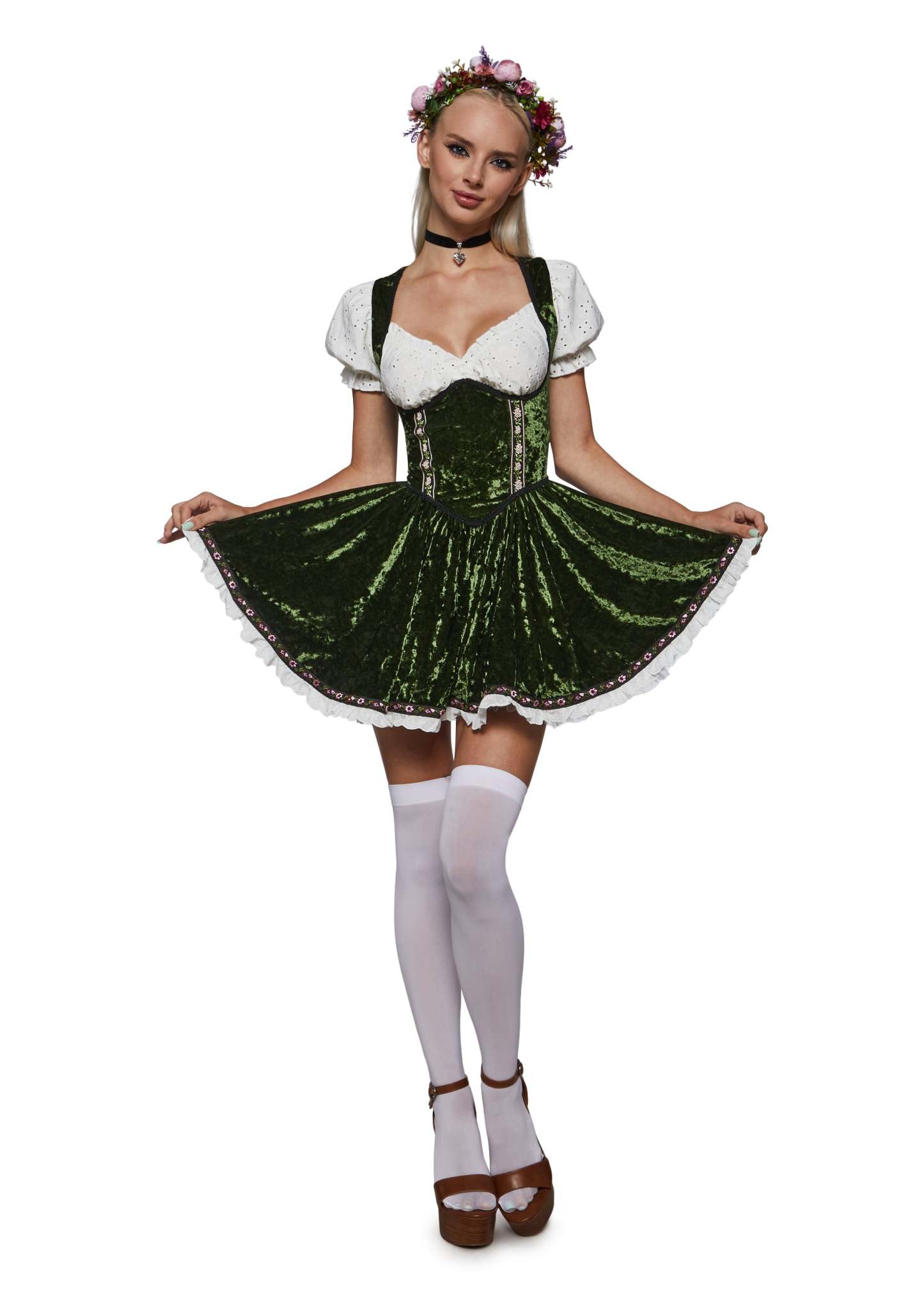 Bavarian Maiden Dress Costume - GREEN
