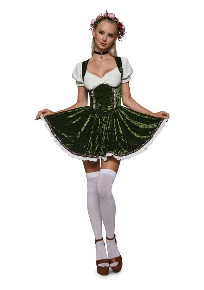 Bavarian Maiden Dress Costume - GREEN