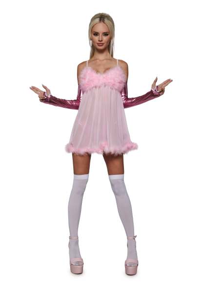 Fembot Babe Costume - Pink - PINK