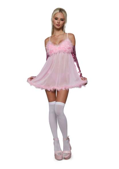Fembot Babe Costume - Pink - PINK