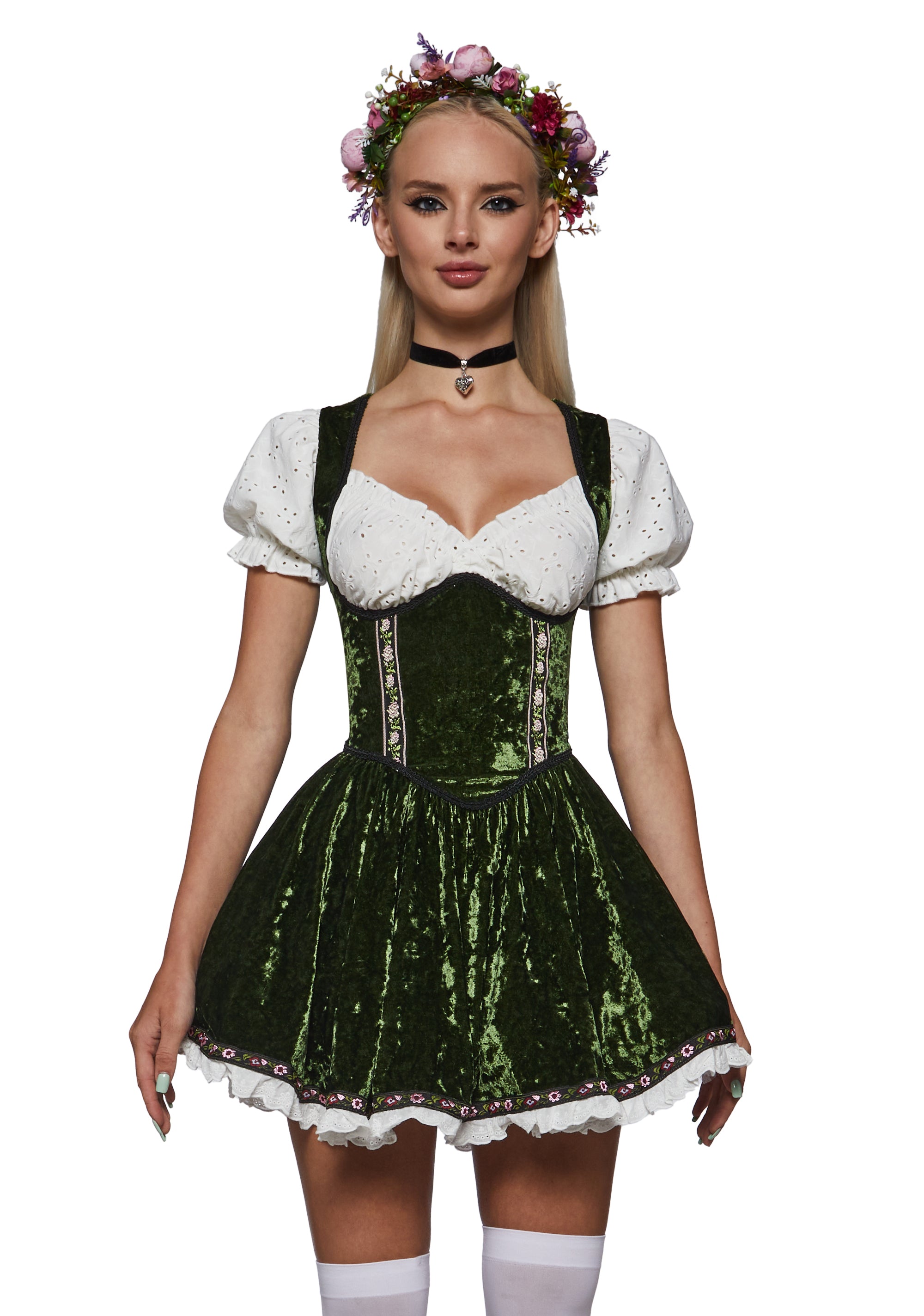 Bavarian Maiden Dress Costume - GREEN
