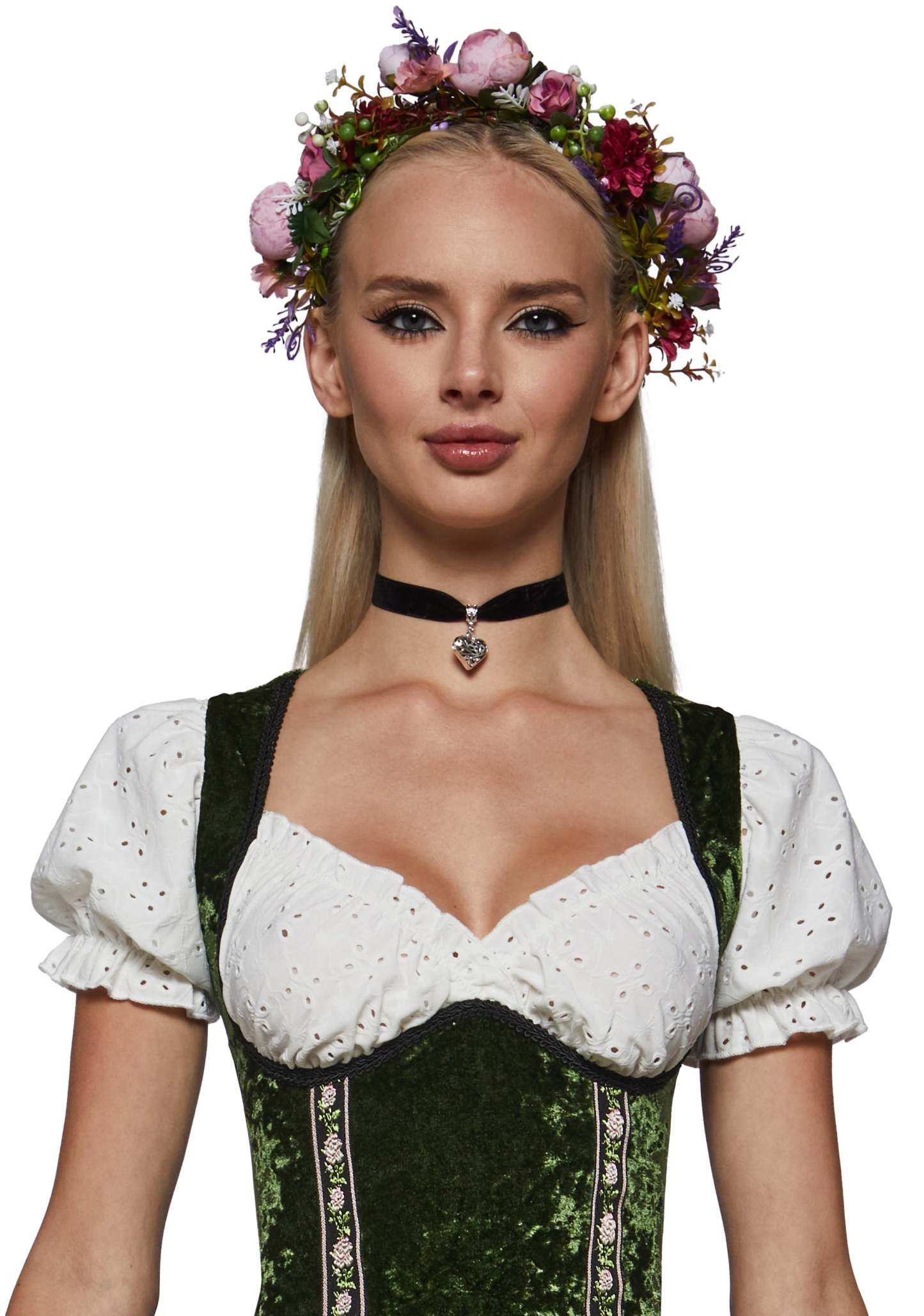 Bavarian Maiden Dress Costume - GREEN