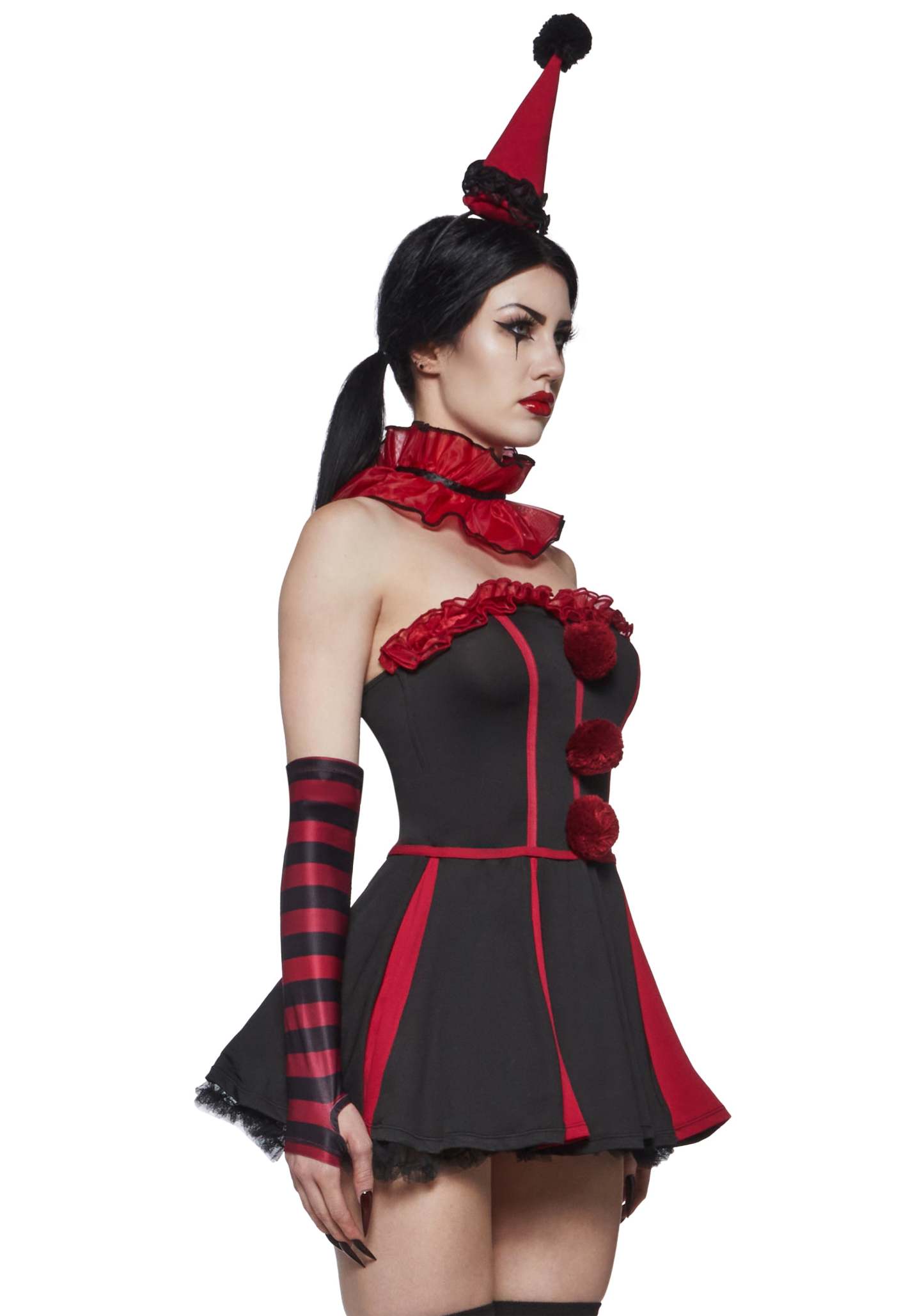 three|dark red