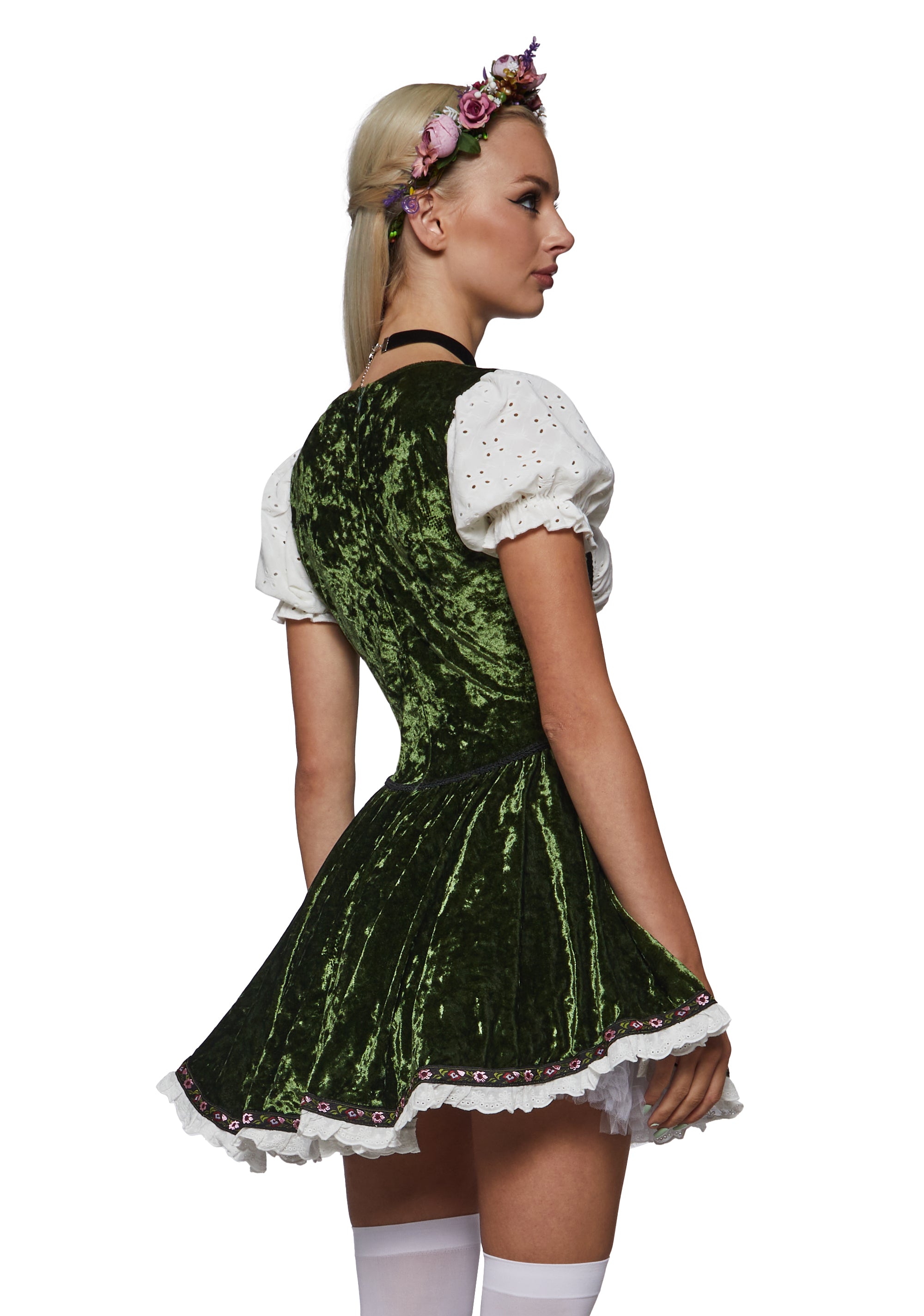 Bavarian Maiden Dress Costume - GREEN