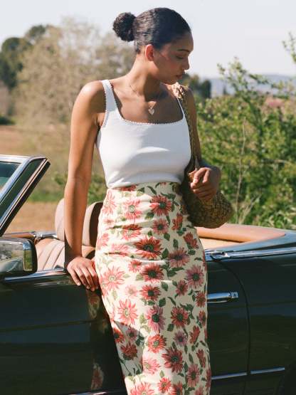 Jupe FRANCINE - SUNFLOWER ECRU