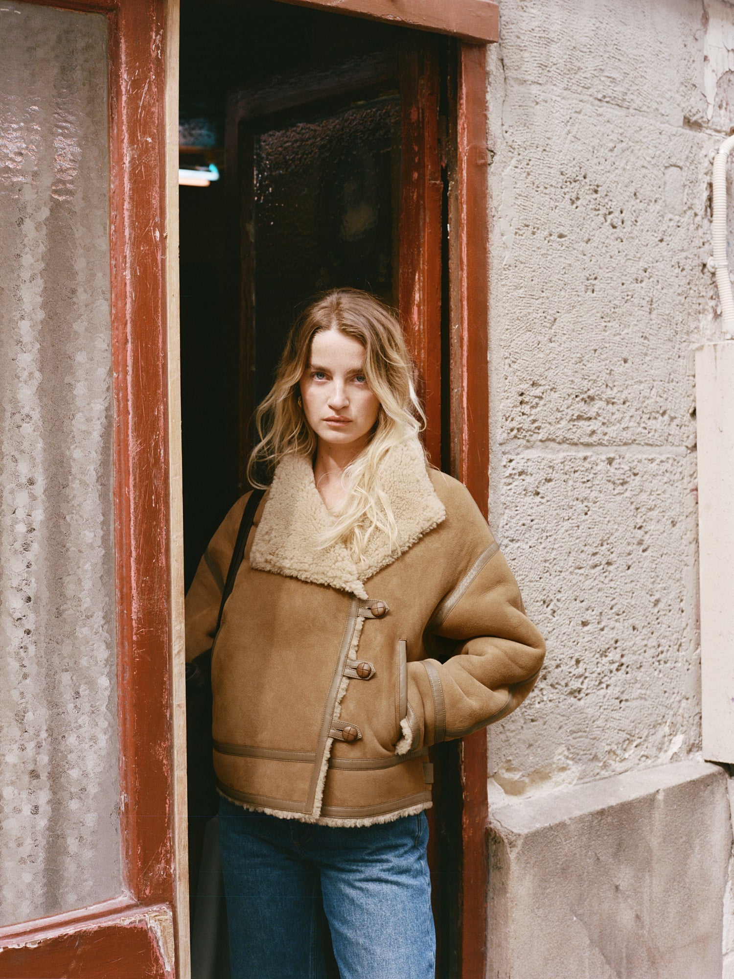 Manteau GEDEON - PEAULAINEE TAUPE