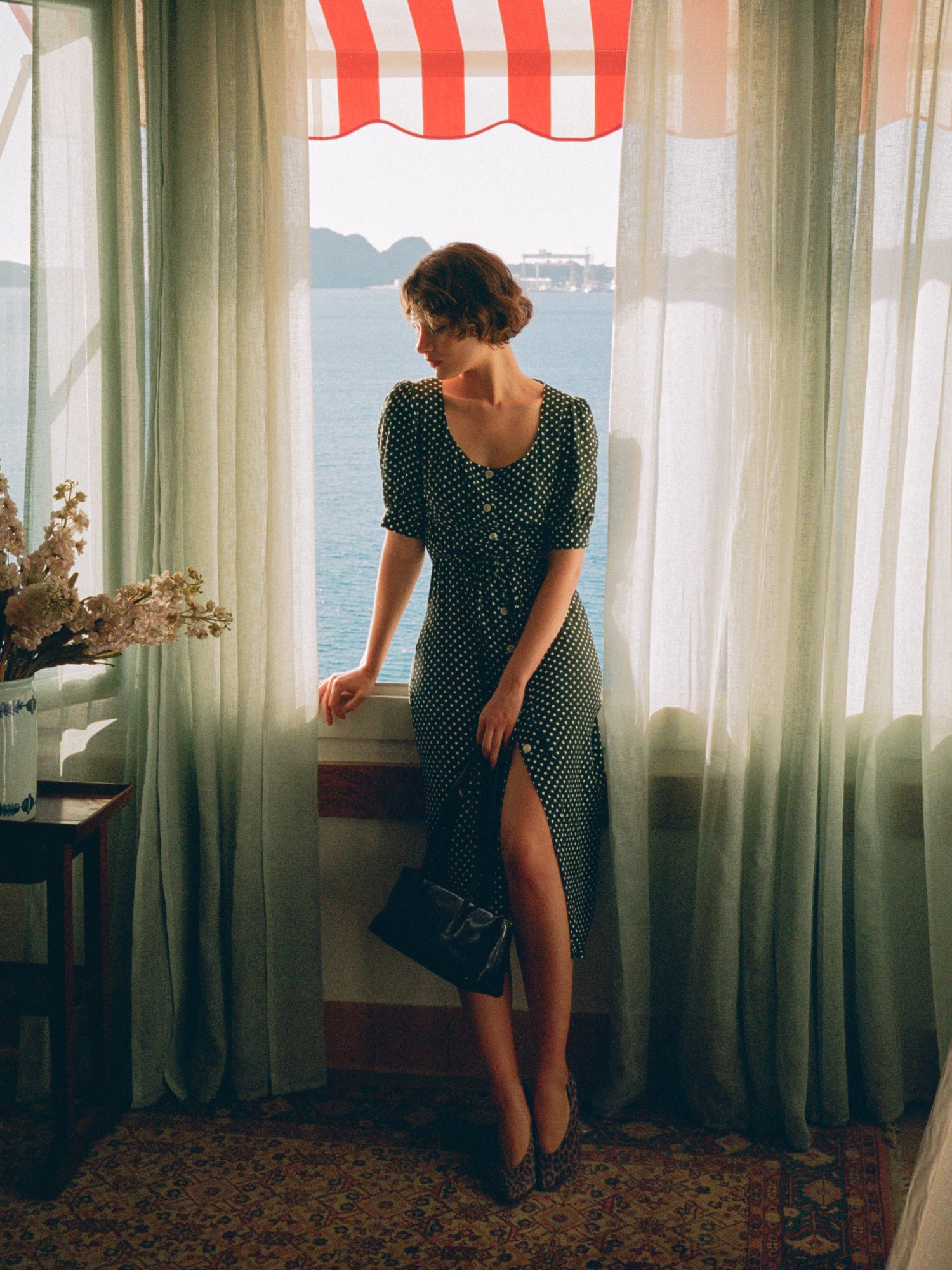 Robe JULIA - POIS VERT
