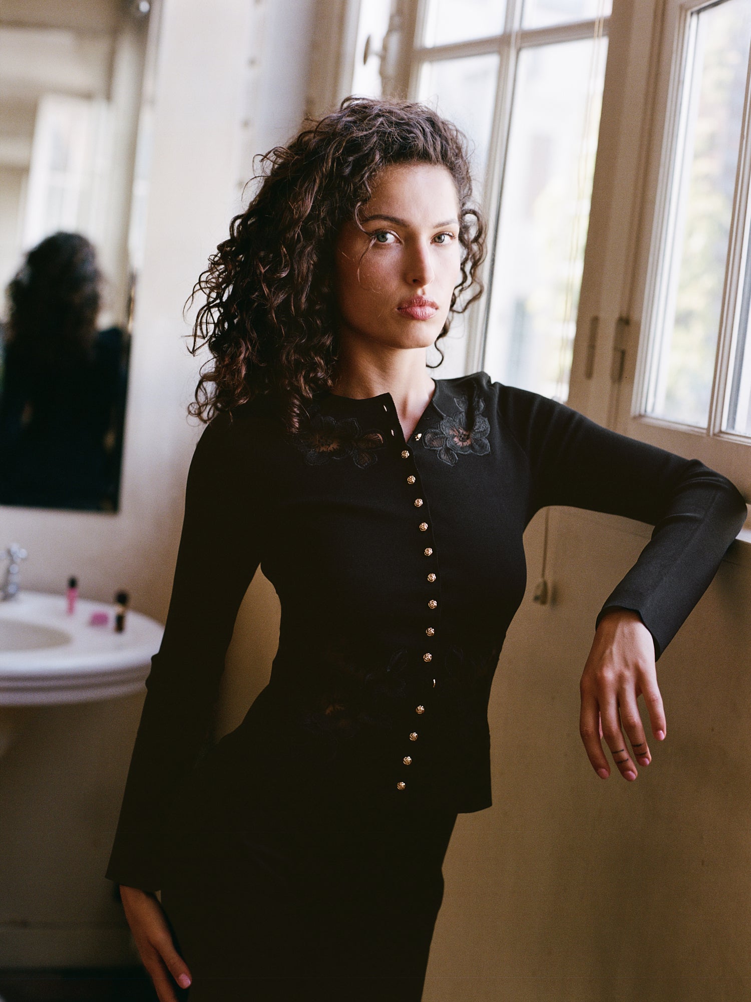 Cardigan LUCIENNE - BRODERIE  NOIR