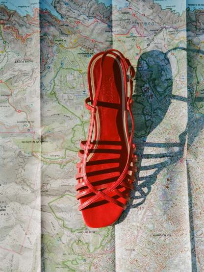 Sandales LOREN - Cuir Rouge