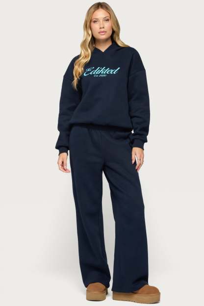 Miss Edikted Sweatpants - NAVY