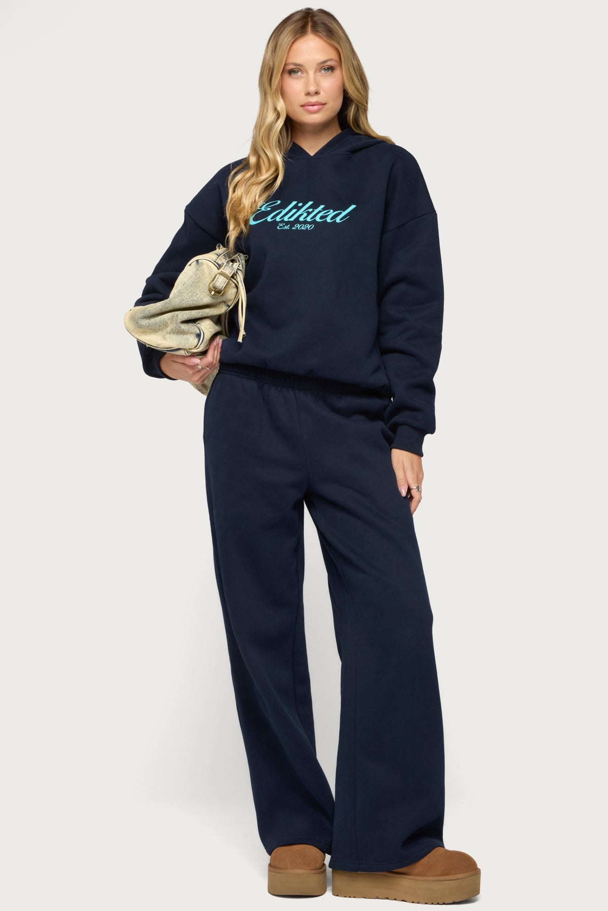 Miss Edikted Sweatpants - NAVY