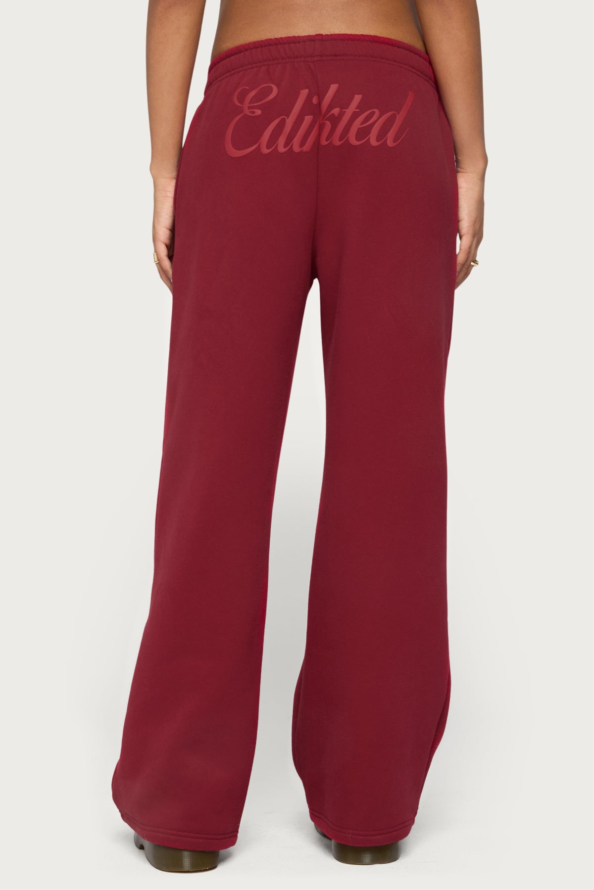Miss Edikted Sweatpants - BURGUNDY