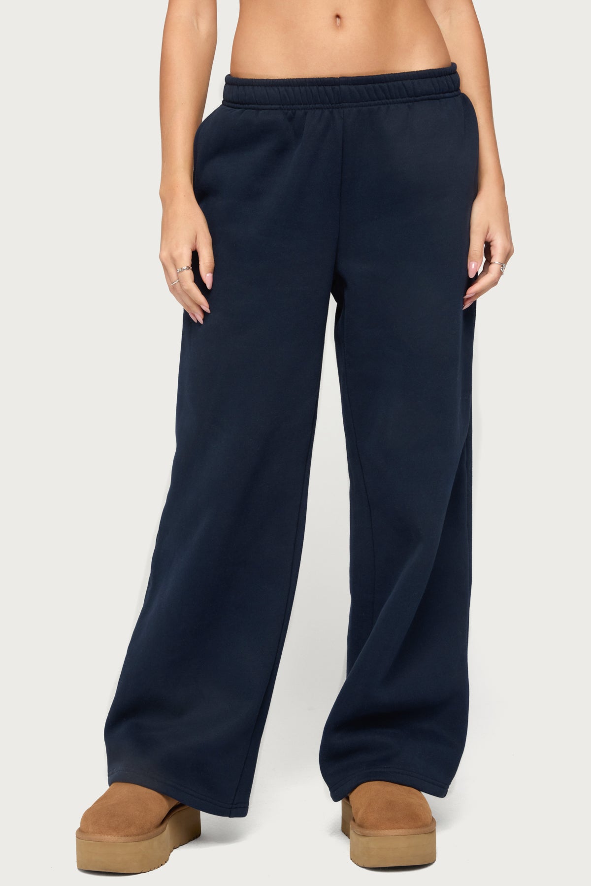 Miss Edikted Sweatpants - NAVY