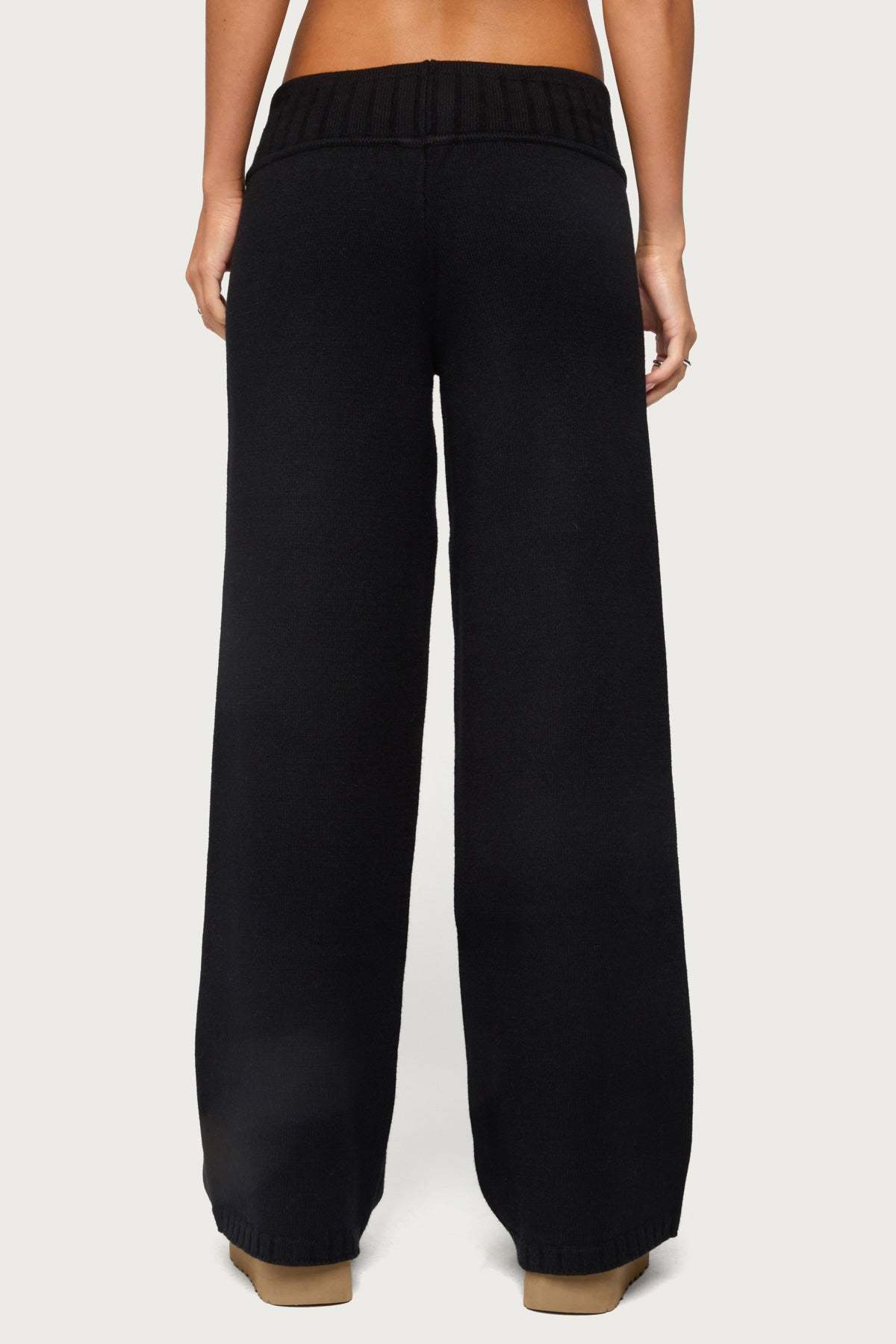 Russell Straight Leg Knit Pants - BLACK