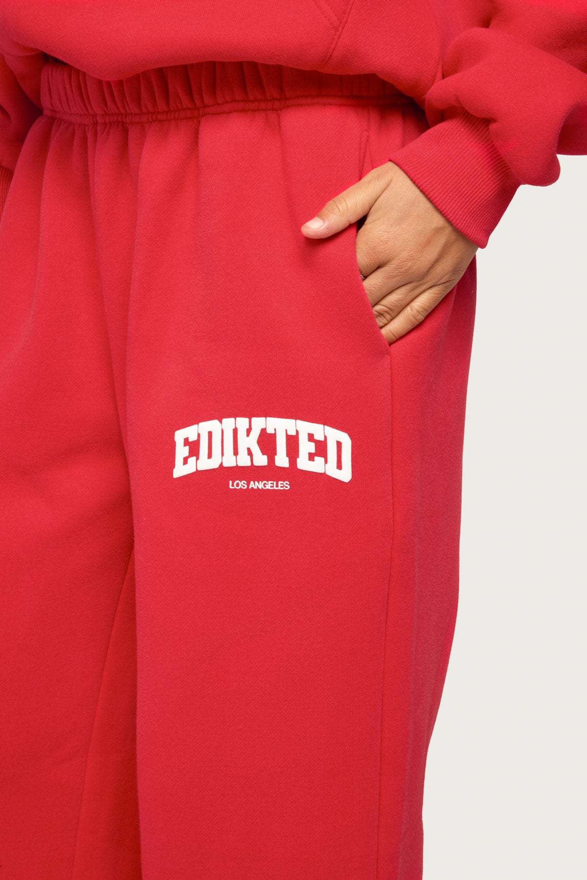 Edikted LA Sweatpants - RED