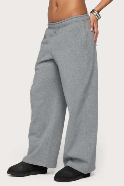 Forever Edikted Sweatpants - GRAY-MELANGE