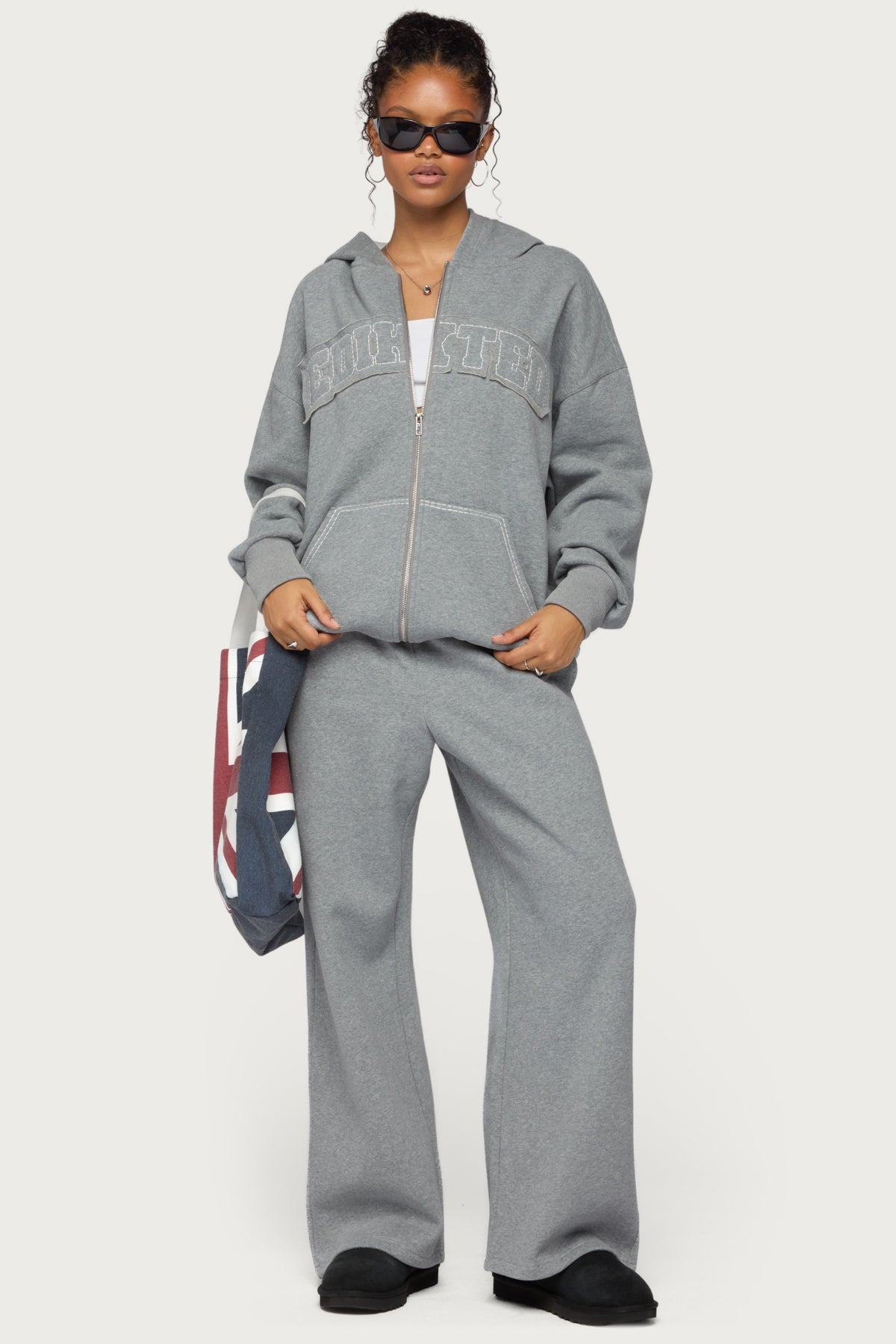 Forever Edikted Sweatpants - GRAY-MELANGE