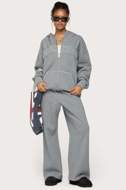 Forever Edikted Sweatpants - GRAY-MELANGE