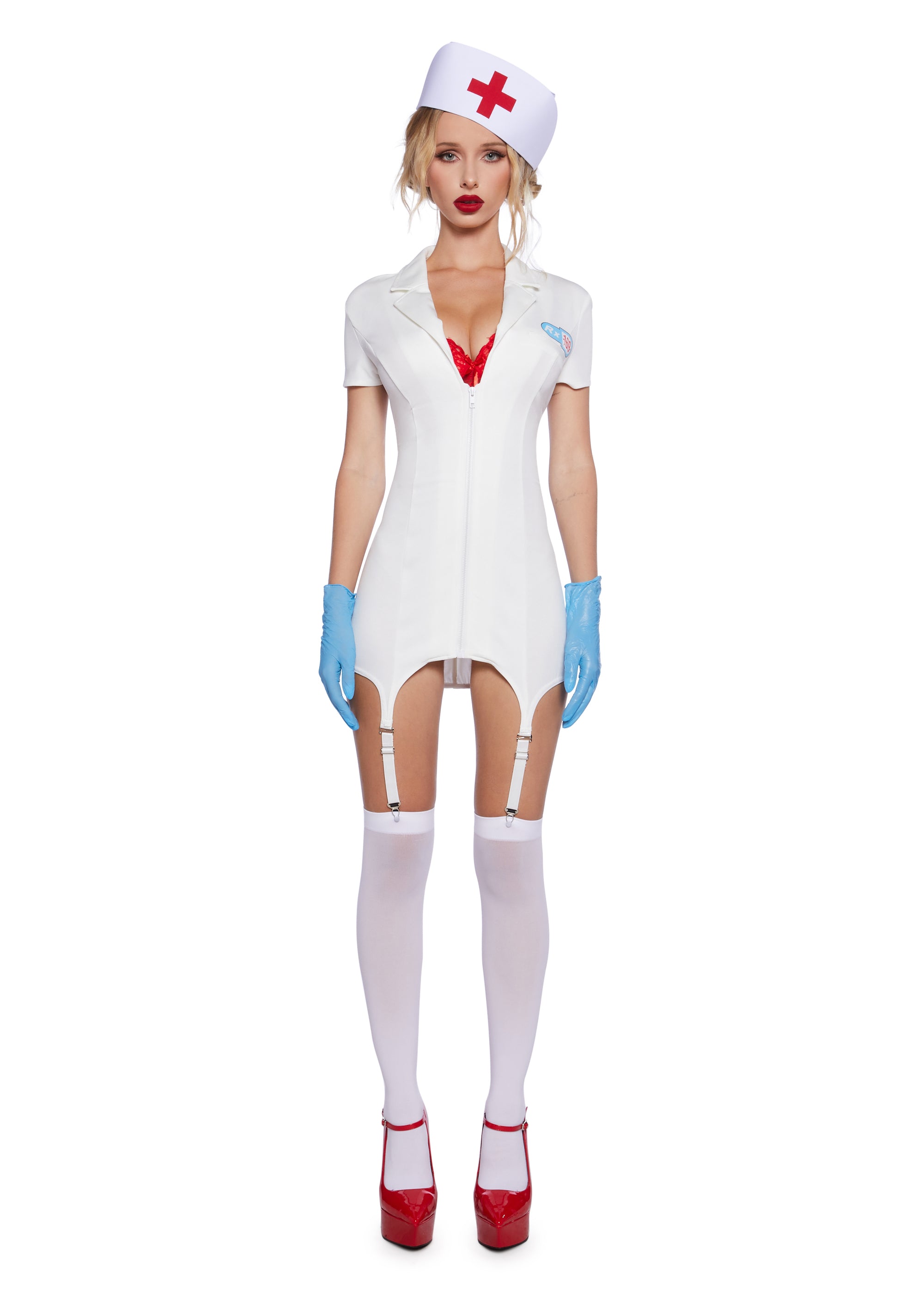 Pop Punk Nurse Costume - WHITE