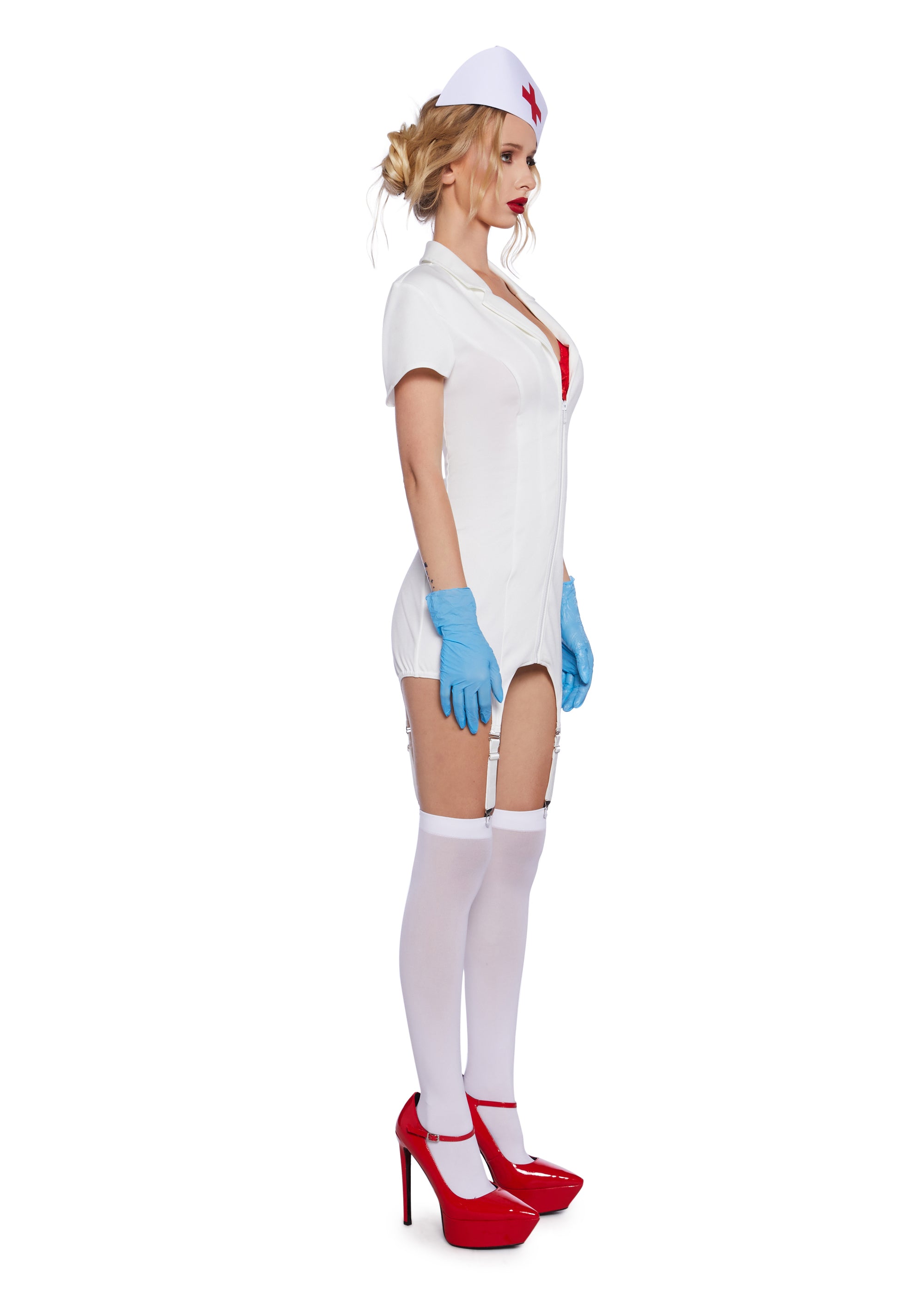 Pop Punk Nurse Costume - WHITE