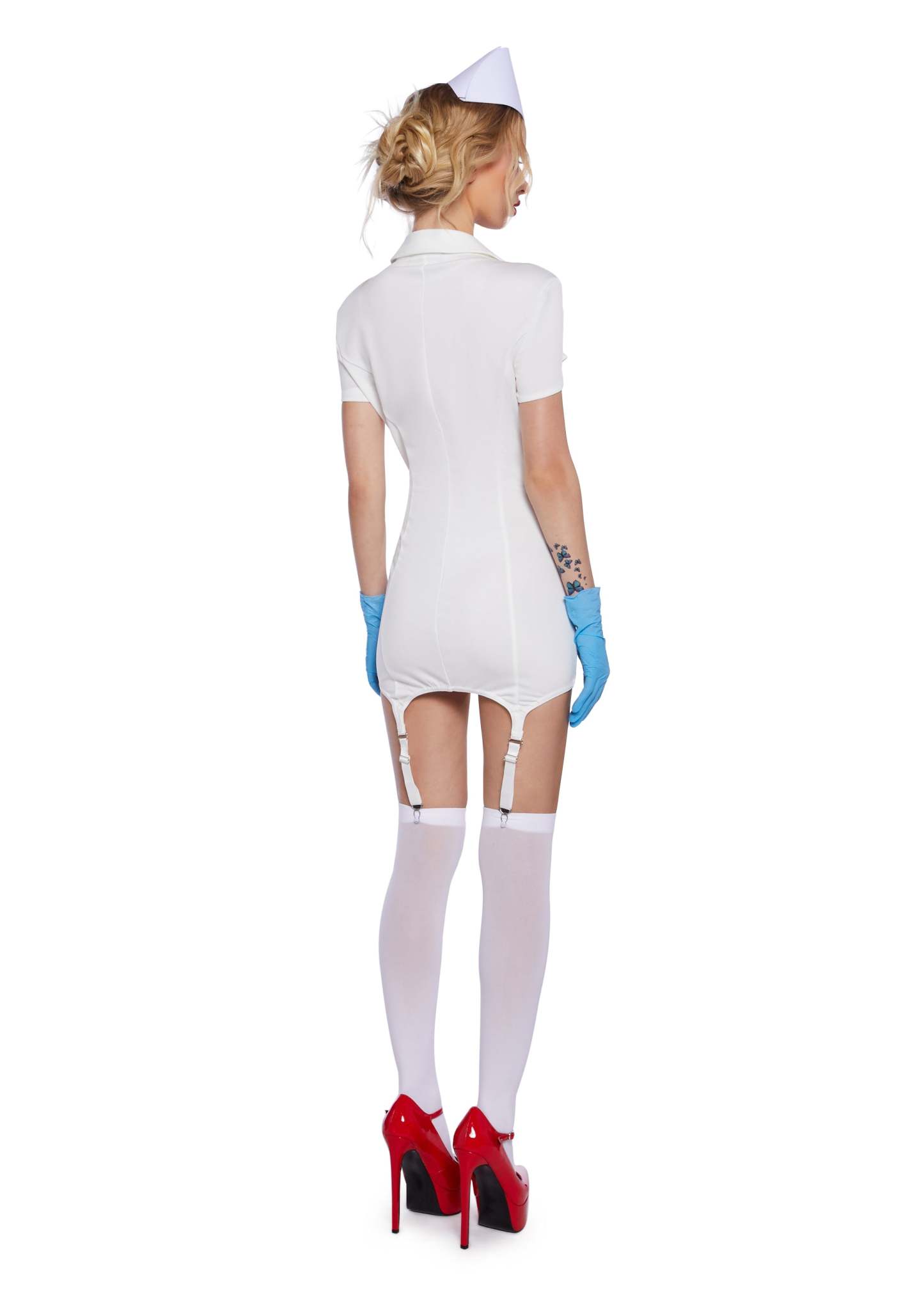 Pop Punk Nurse Costume - WHITE