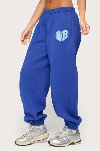 Major Love Edikted Sweatpants - BLUE