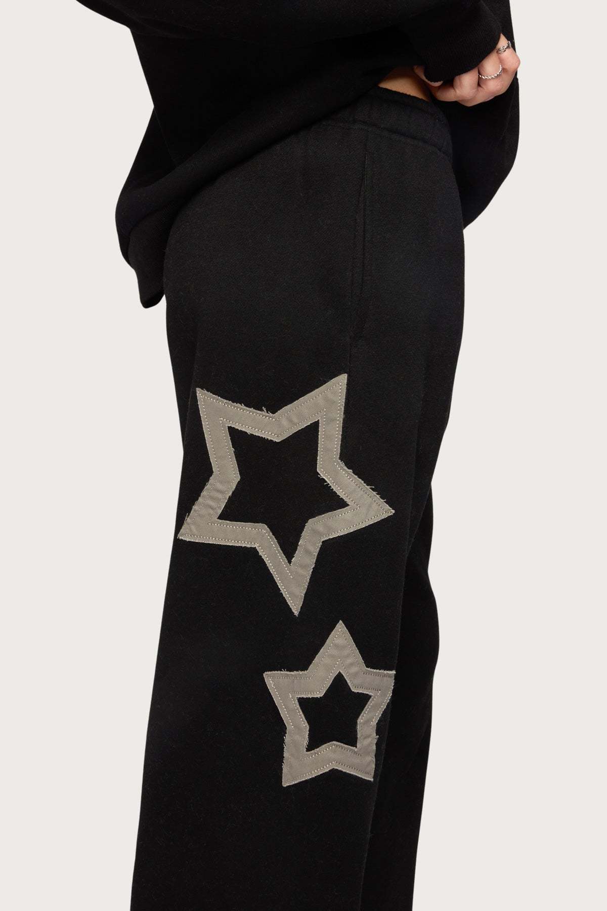 Starly Straight Leg Sweatpants - BLACK