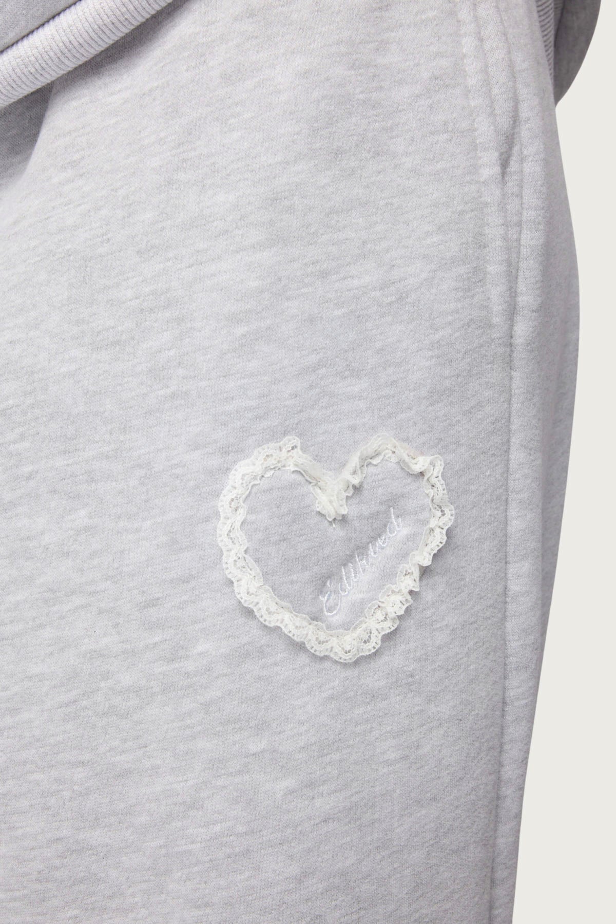 Love Edikted Wide Leg Sweatpants - GRAY-MELANGE