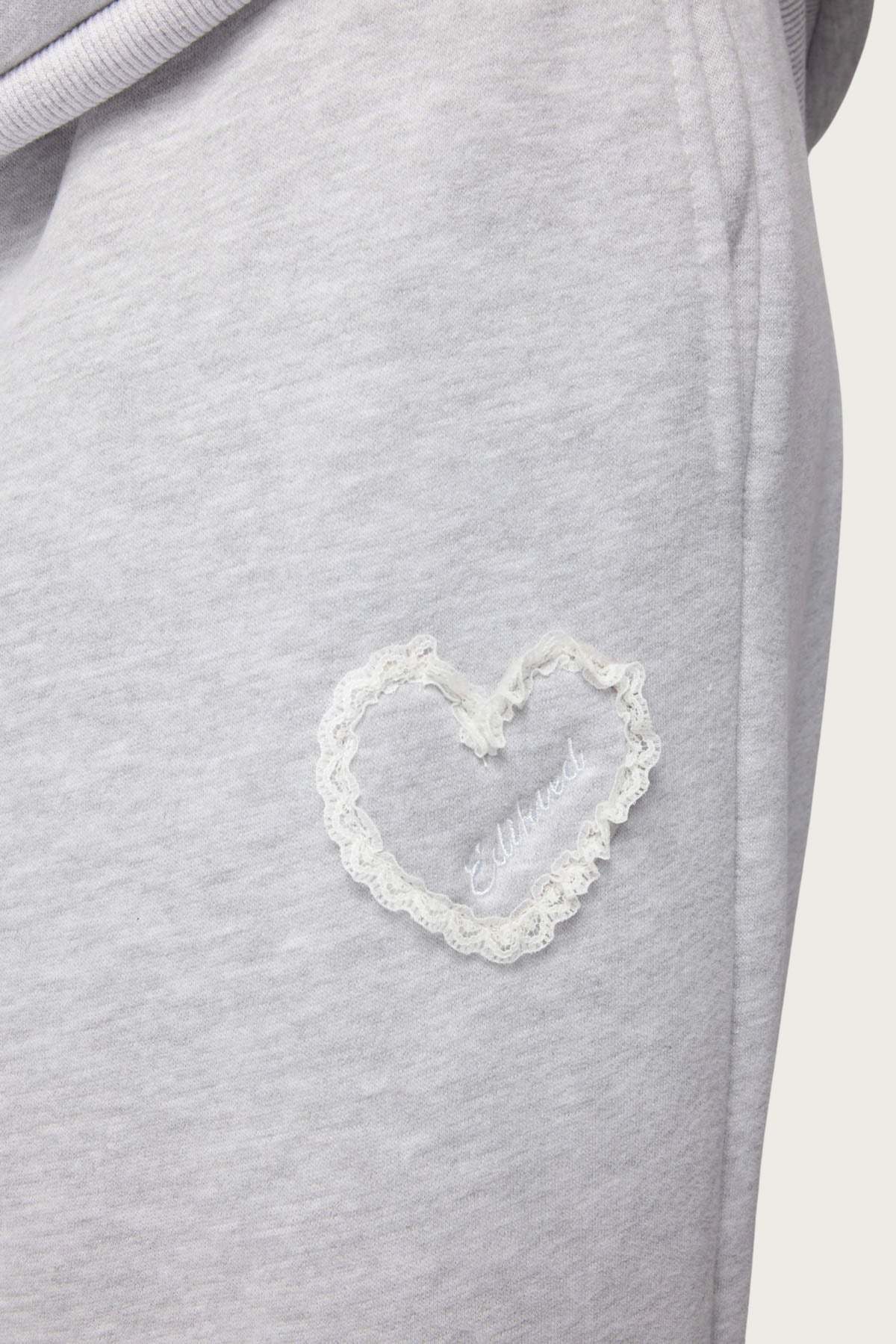 Love Edikted Wide Leg Sweatpants - GRAY-MELANGE