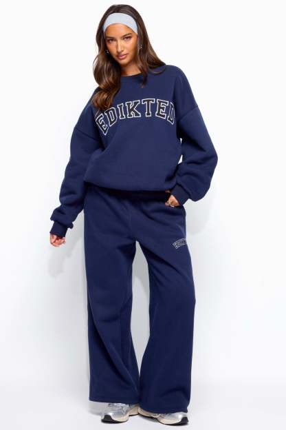 Edikted Major Sweatpants - NAVY