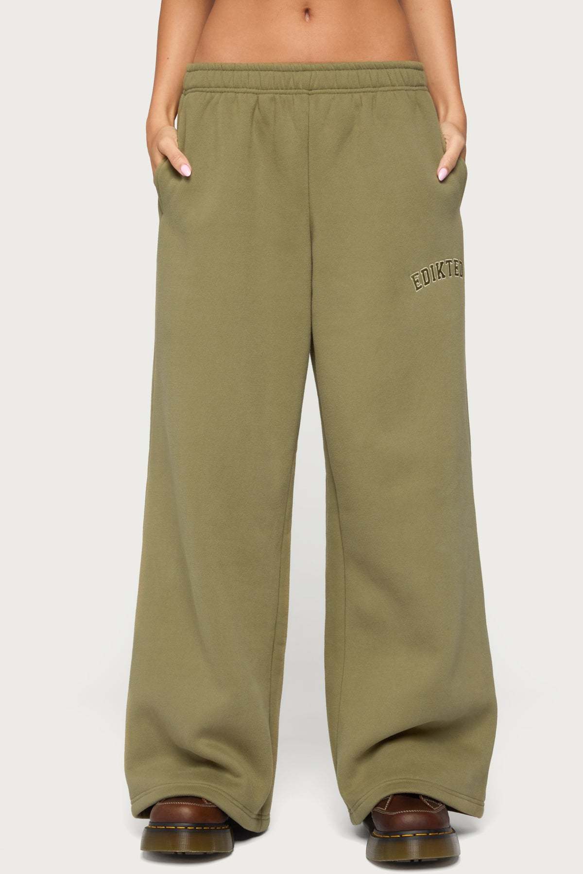 Edikted Major Sweatpants - OLIVE