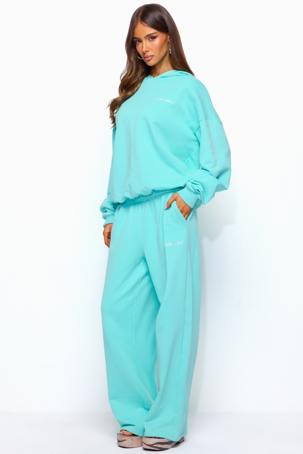 Only Edikted Straight Leg Sweatpants - AQUA