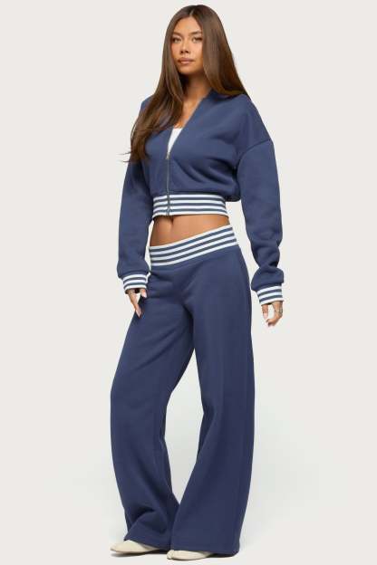 Eloura Stripey Sweatpants - NAVY