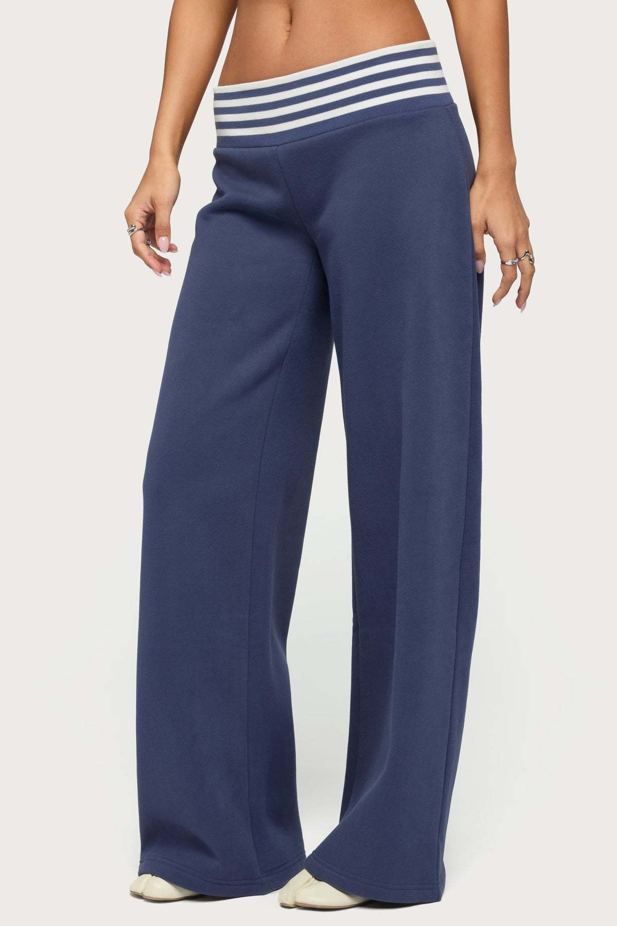 Eloura Stripey Sweatpants - NAVY