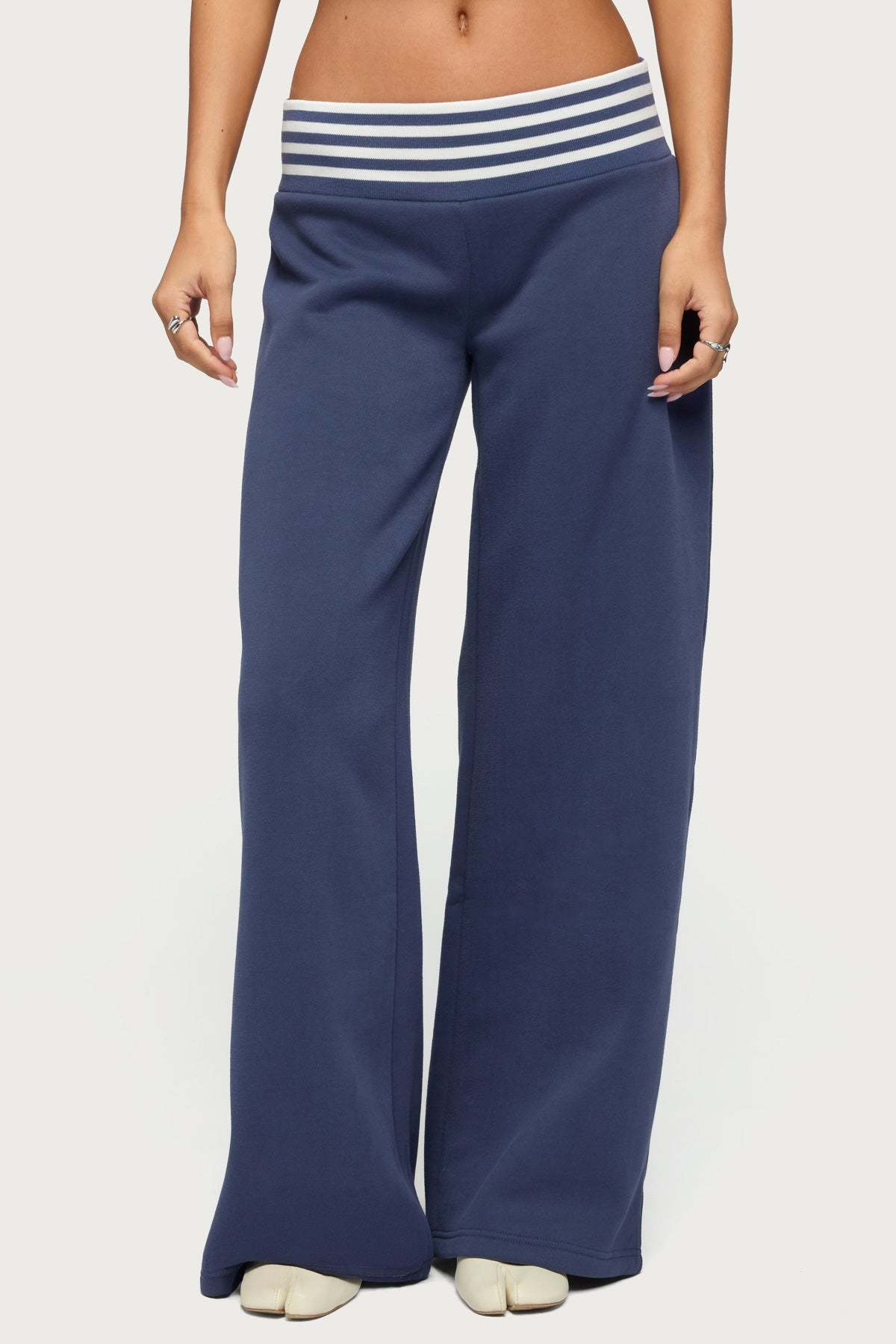 Eloura Stripey Sweatpants - NAVY