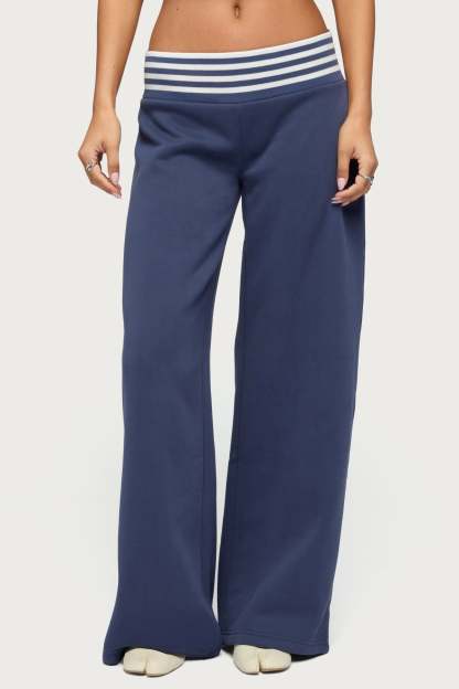 Eloura Stripey Sweatpants - NAVY