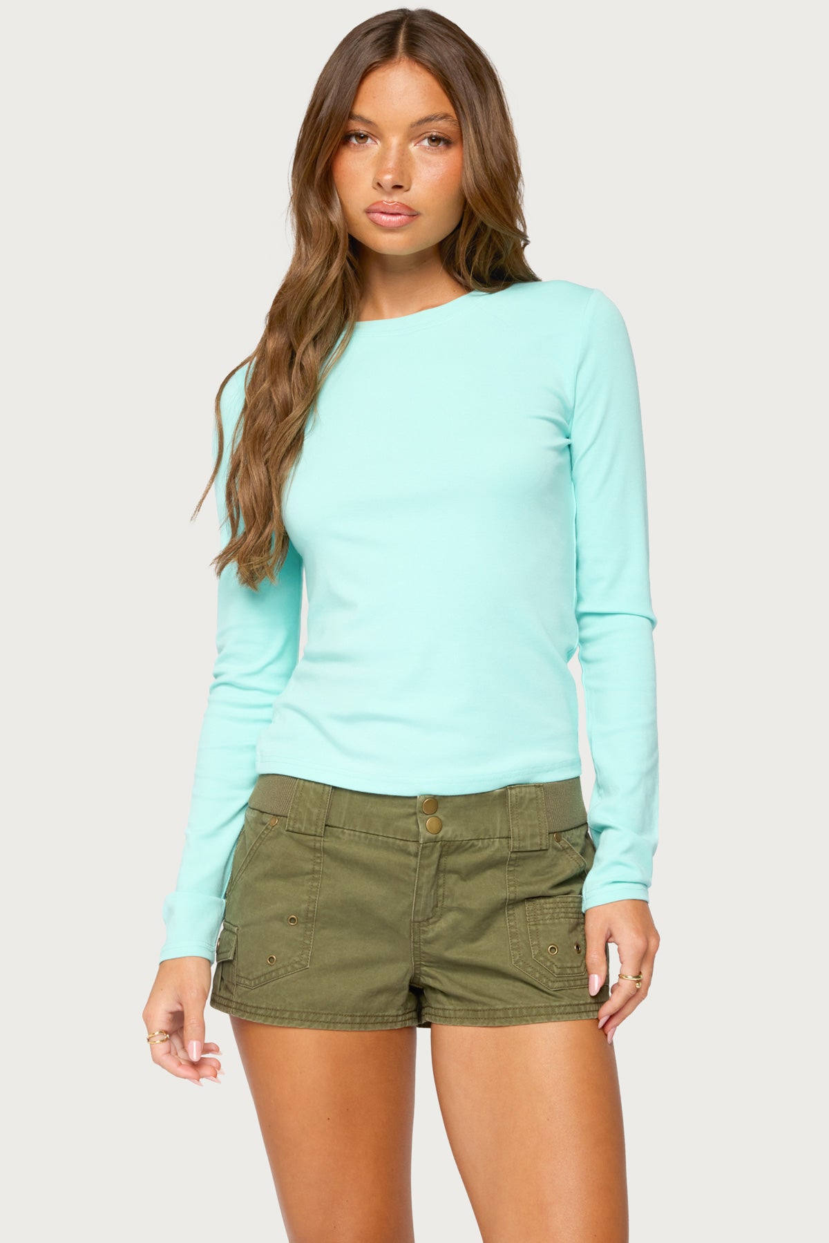 Kiyan Long Sleeve T Shirt - TURQUOISE