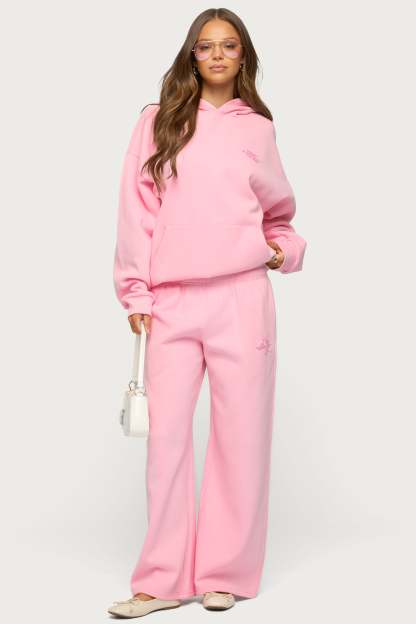 Keychain Cutie Straight Leg Sweatpants - PINK
