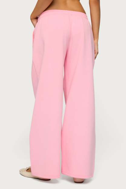 Keychain Cutie Straight Leg Sweatpants - PINK