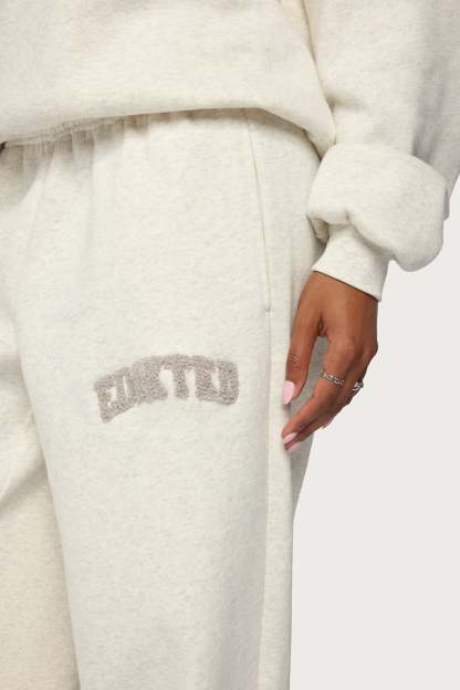 Edikted To You Wide Leg Sweatpants - LIGHT-GRAY-MELANGE