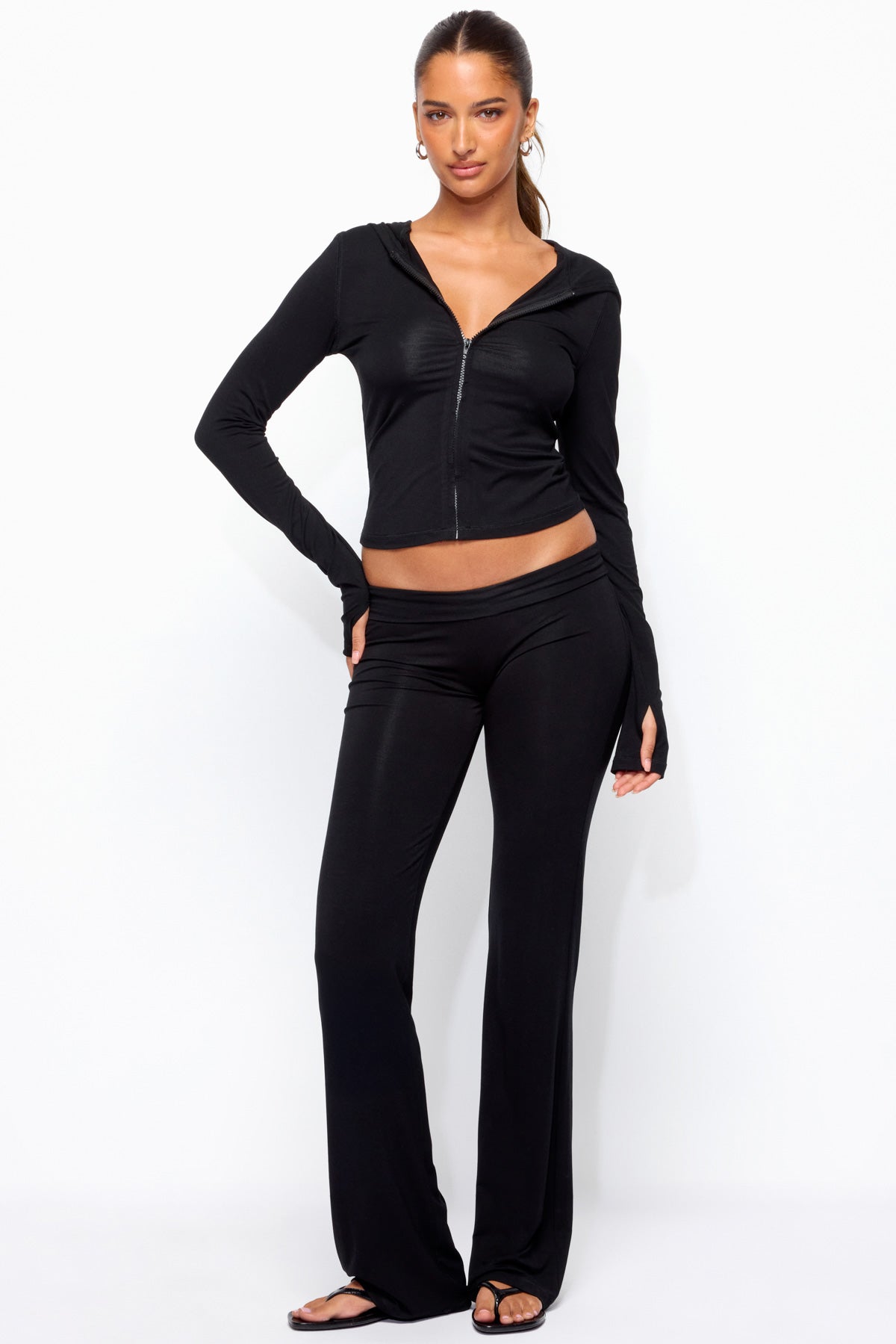 Callan Flared Pants - BLACK