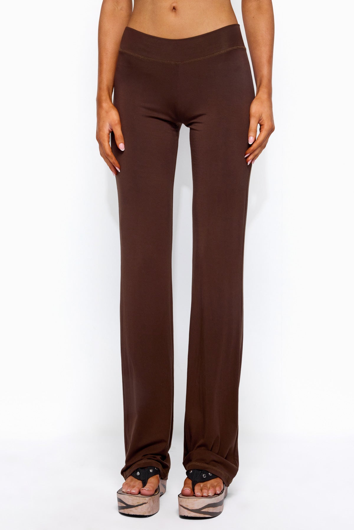 Callan Flared Pants - BROWN