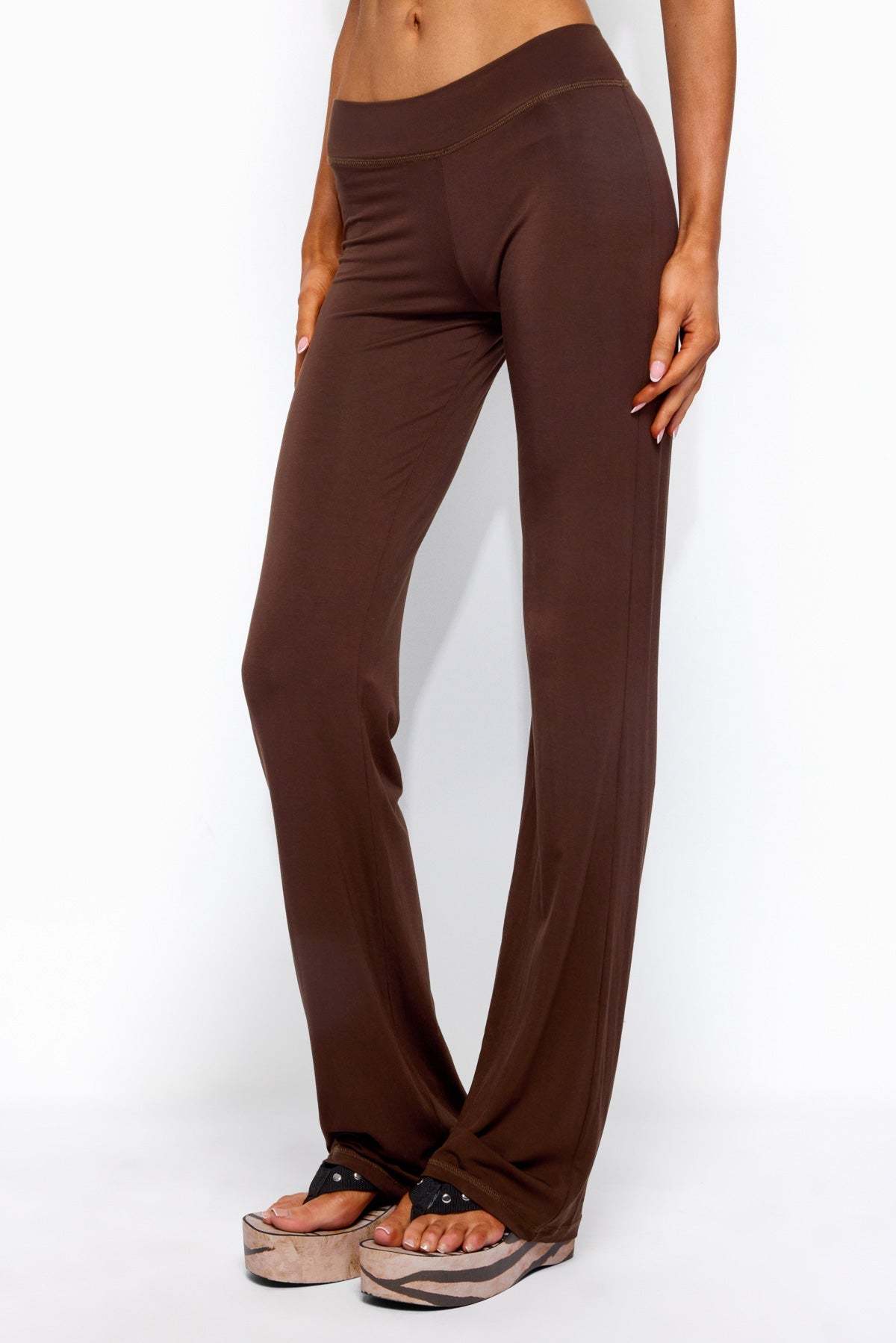 Callan Flared Pants - BROWN