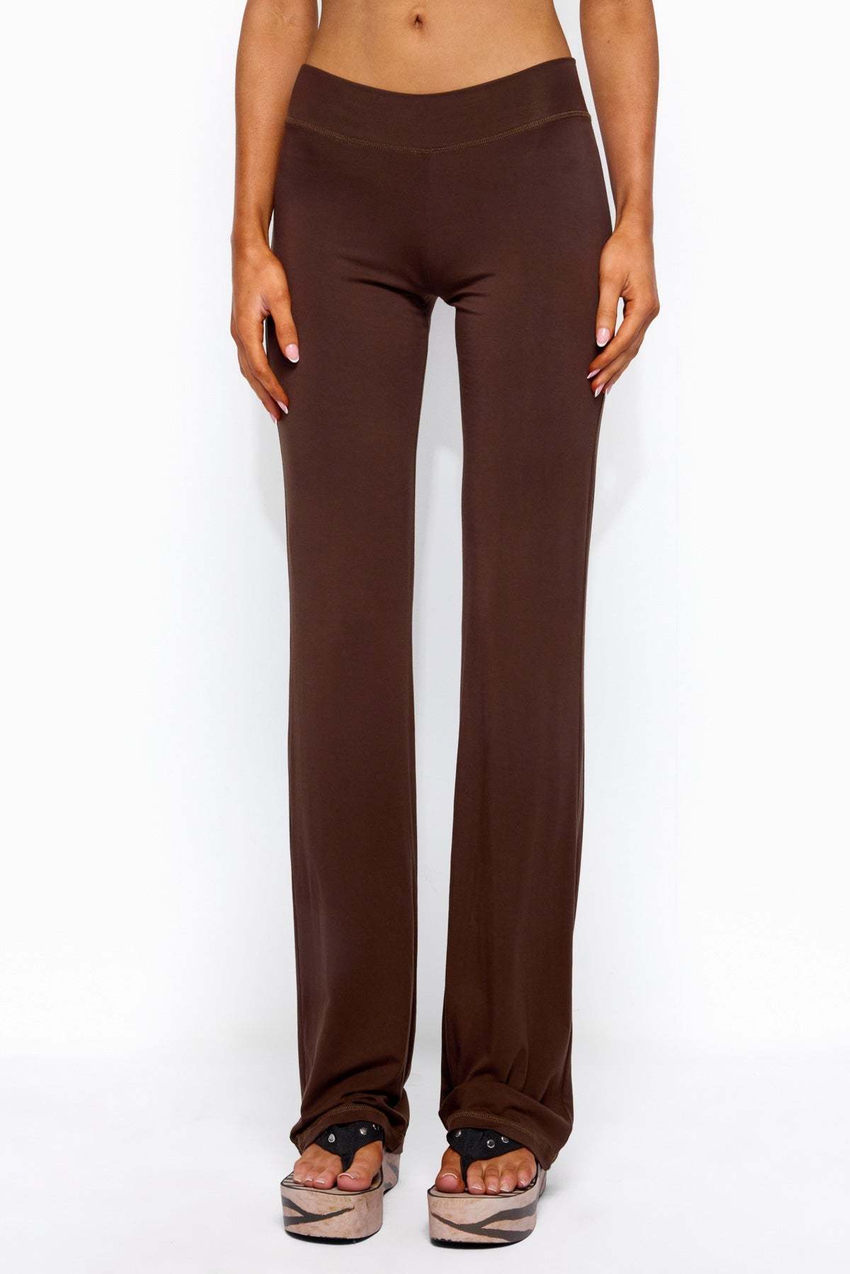 Callan Flared Pants - BROWN